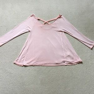 American Eagle Soft & Sexy Cross Back Long Sleeve